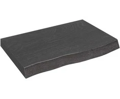 Stalviršis, tamsiai pilkas, 60x40x(2–6)cm, ąžuolo masyvas