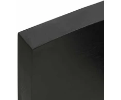 Stalviršis, tamsiai rudas, 60x60x(2-6) cm, ąžuolo masyvas