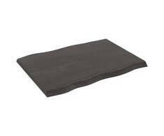 Stalviršis, tamsiai ruda, 80x60x(2-4) cm, medienos masyvas