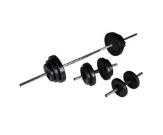 Štangos ir 2 hantelių rinkinys, 30,5kg