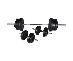 Štanga + 2 hanteliai, 60,5kg rinkinys