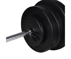 Štanga + 2 hanteliai, 60,5kg rinkinys