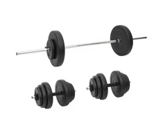 Štanga ir svarmenys su svoriais, 60kg