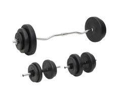 Štanga ir svarmenys su svoriais, 60kg