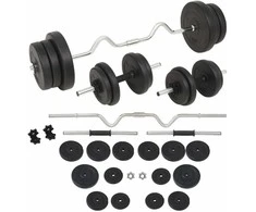 Štangos ir hantelių rinkinys, 60 kg