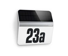 STEINEL XSolar LH-N LED žibintas - namo numeris (su fotorele ir saulės baterija, plieno sp.)