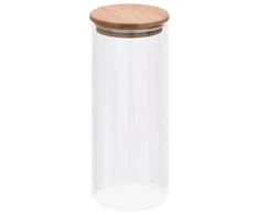Stikliniai indai su kamštiniais dangteliais, 6vnt., 1000ml