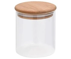 Stikliniai indai su kamštiniais dangteliais, 10vnt., 600ml