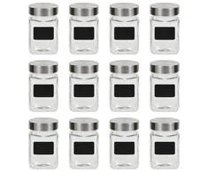 Stikliniai indai su lipdukais, 12 vnt., 300 ml