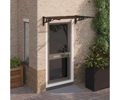 Stogelis durims, juodos spalvos, 122x90cm, polikarbonatas