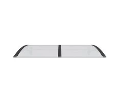 Stogelis durims, juodos spalvos, 150x100cm, polikarbonatas