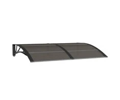 Stogelis durims, juodos spalvos, 150x100cm, polikarbonatas