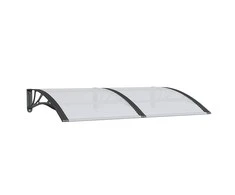 Stogelis durims, juodos spalvos, 150x100cm, polikarbonatas