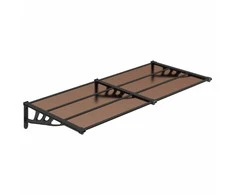 Stogelis durims, juodos spalvos, 152,5x90cm, polikarbonatas