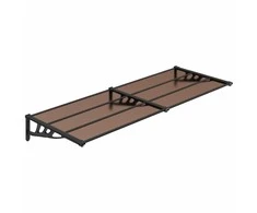 Stogelis durims, juodos spalvos, 239x90cm, polikarbonatas