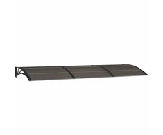 Stogelis durims, juodos spalvos, 300x100cm, polikarbonatas