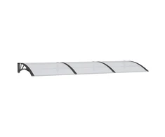 Stogelis durims, juodos spalvos, 300x100cm, polikarbonatas