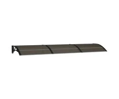 Stogelis durims, juodos spalvos, 300x75cm, polikarbonatas