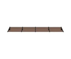 Stogelis durims, juodos spalvos, 396x90cm, polikarbonatas