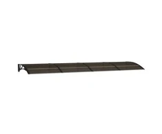 Stogelis durims, juodos spalvos, 400x100cm, polikarbonatas