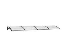 Stogelis durims, juodos spalvos, 400x100cm, polikarbonatas
