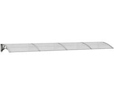 Stogelis durims, pilkas ir skaidrus, 350x75cm, polikarbonatas