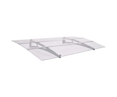Stogelis durims, sidabrinis ir permatomas, 150x90cm, PET