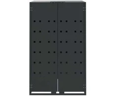 Stoginė 5 konteineriams, antracito, 345x79x117cm, plienas