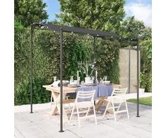 Stoginė, antracito spalvos, 2x2,3m, audinys ir plienas, 180g/m²