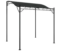Stoginė, antracito spalvos, 2x2,3m, audinys ir plienas, 180g/m²