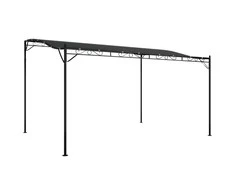 Stoginė, antracito spalvos, 4x3m, audinys ir plienas, 180g/m²