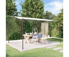 Stoginė, kreminės spalvos, 4x3m, audinys ir plienas, 180g/m²