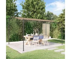 Stoginė, taupe spalvos, 4x3m, audinys ir plienas, 180g/m²