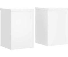 Stovai augalams, 2vnt., balti, 20x20x30cm, apdirbta mediena