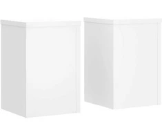 Stovai augalams, 2vnt., balti, 25x25x35cm, apdirbta mediena