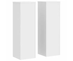 Stovai augalams, 2vnt., balti, 25x25x80cm, apdirbta mediena