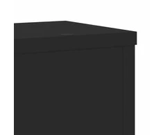 Stovai augalams, 2vnt., juodi, 17x17x60cm, apdirbta mediena