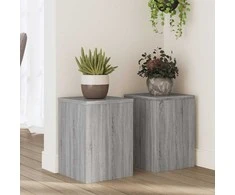 Stovai augalams, 2vnt., pilki ąžuolo, 25x25x35cm, mediena