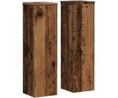 Stovai augalams, 2vnt., sendintos medienos, 17x17x60cm, mediena