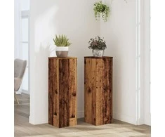 Stovai augalams, 2vnt., sendintos medienos, 25x25x80cm, mediena