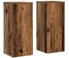 Stovai augalams, 2vnt., sendintos medienos, 30x30x70cm, mediena