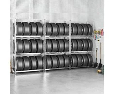 Stovai padangoms, 3vnt., sidabriniai, 110x40x200cm, plienas