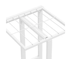 Stovas augalams, 4 lentynos, baltas, 43x22x76cm, metalas