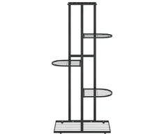 Stovas augalams, 5 lentynos, juodas, 43x22x98cm, metalas