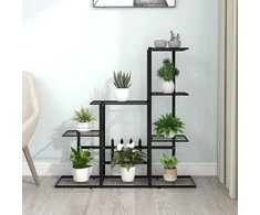 Stovas augalams, juodos spalvos, 94,5x25x88cm, metalas
