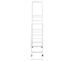 Stovas augalams su ratukais, baltas, 94,5x25x92,5cm, metalas