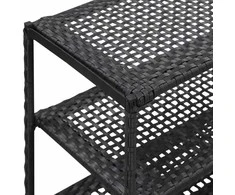 Stovas batams, juodos spalvos, 50x30x120cm, poliratanas