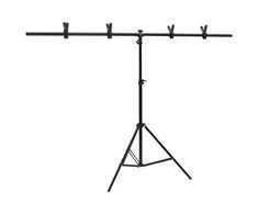 Stovas fonui, juodos spalvos, 151x60x(70–200)cm, T formos