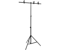 Stovas fonui, juodos spalvos, 91x60x(70–200)cm, T formos