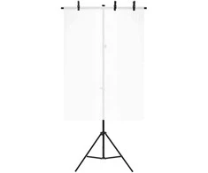 Stovas fonui, juodos spalvos, 91x60x(70–200)cm, T formos